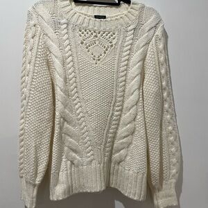 Talbots Ivory Cable Knit Sweater